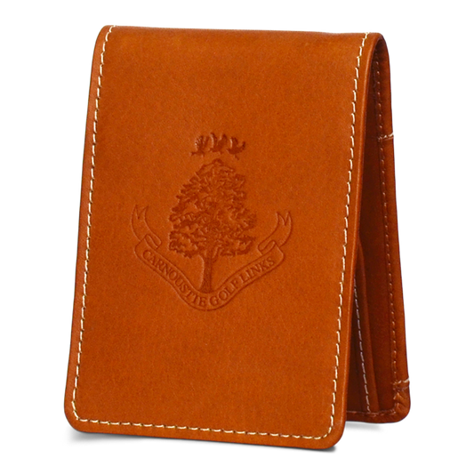 Leather Crown Money Clip - Tan