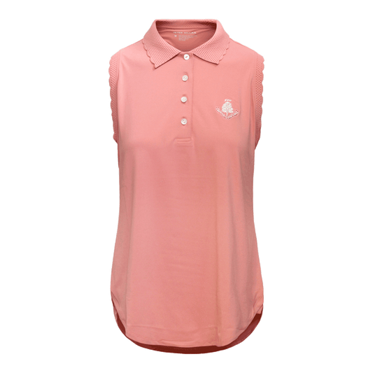 Opal Sleeveless Stretch Polo Shirt - Coral Reef
