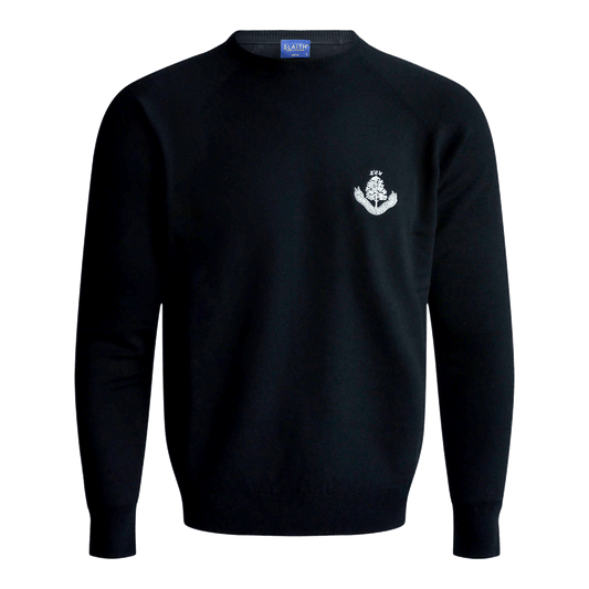 Merino C Neck Sweater - Black