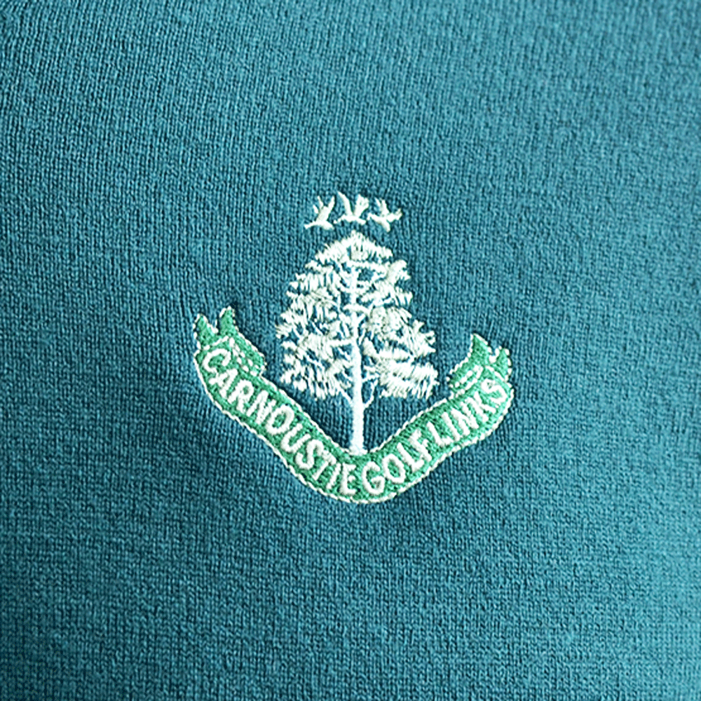 Merino V Neck Sweater - Tartan Green