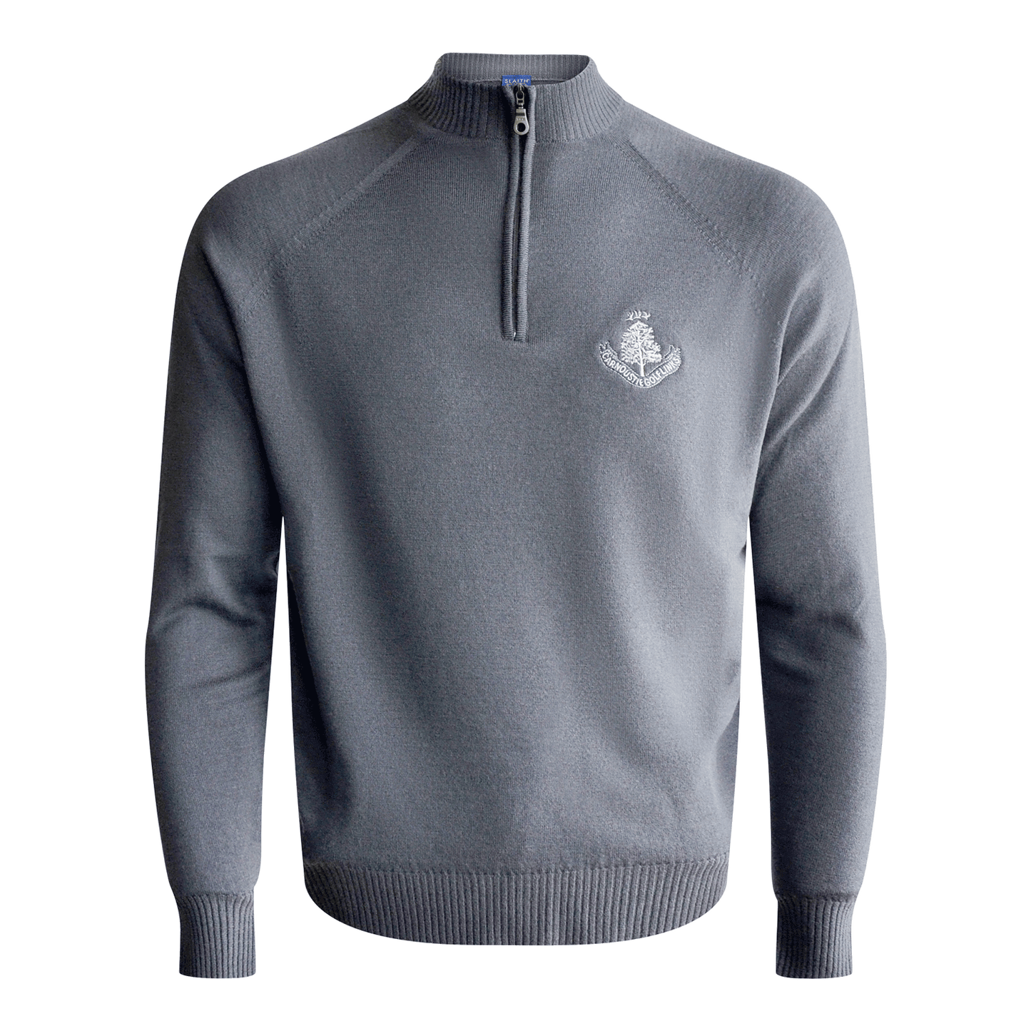 Merino Zip Neck Sweater - Gunmetal Grey