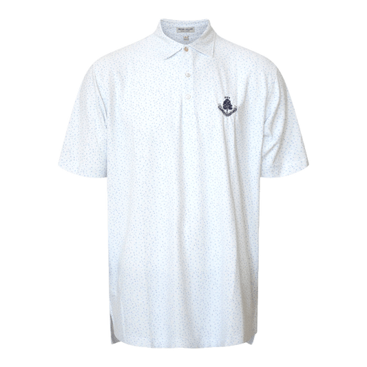 Willis Geo Mesh Performance Polo Shirt - White
