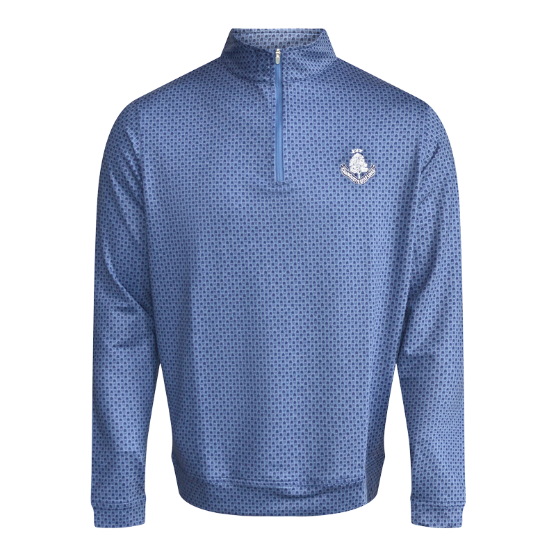 Perth Pina Skullada 1/4 Zip - Sport Navy