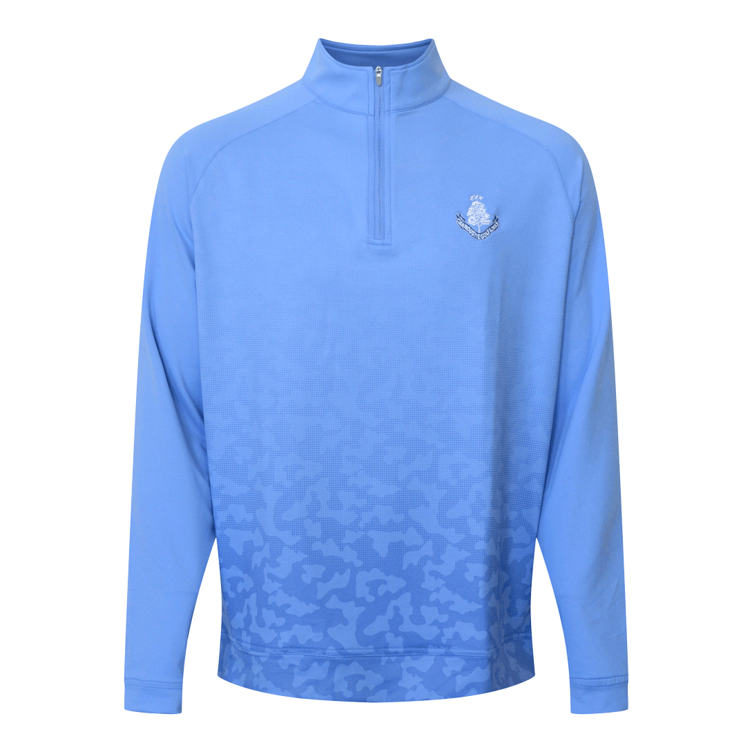 Perth Dip Dye Camo 1/4 Zip Layer - Maritime Blue