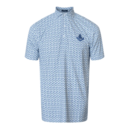 Shelby Pattern Polo Shirt - White/Lime