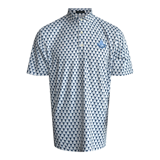 Greer Pattern Polo - White