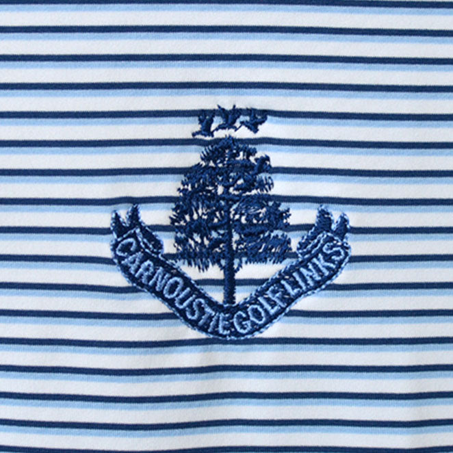 Dean Stripe Polo Shirt - Navy/Luxe Blue