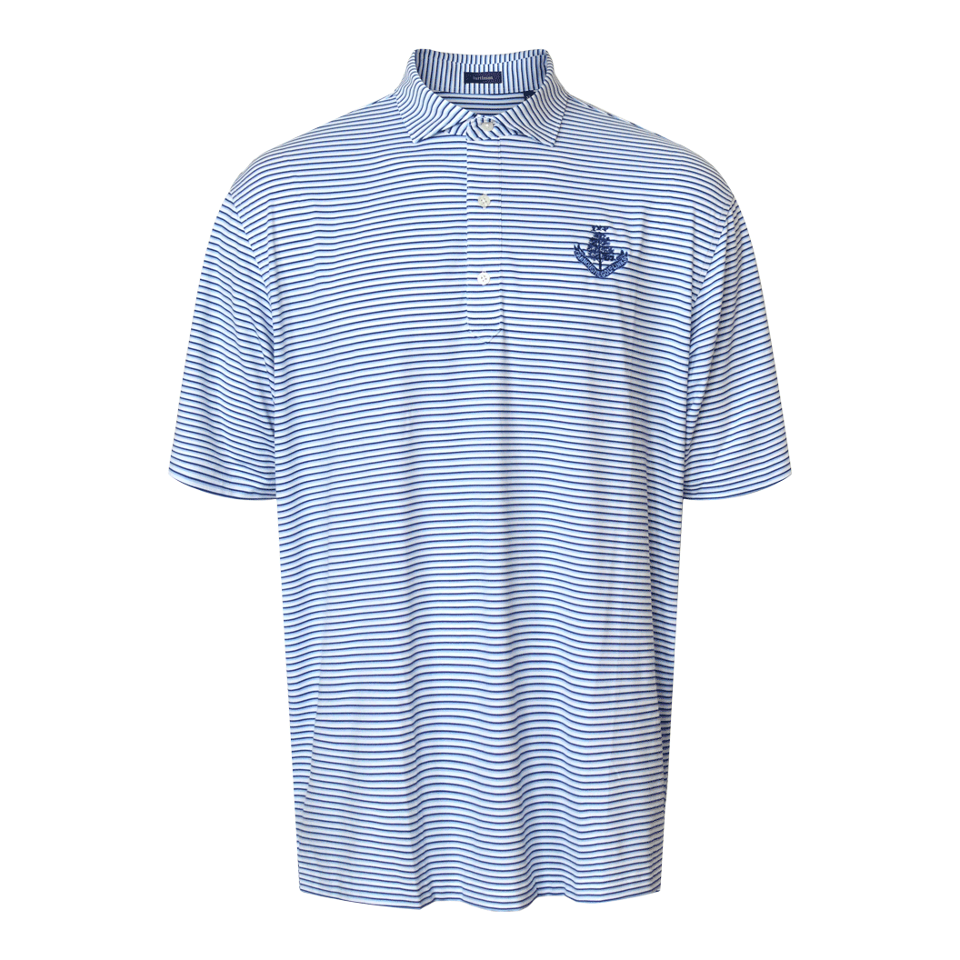 Dean Stripe Polo Shirt - Navy/Luxe Blue