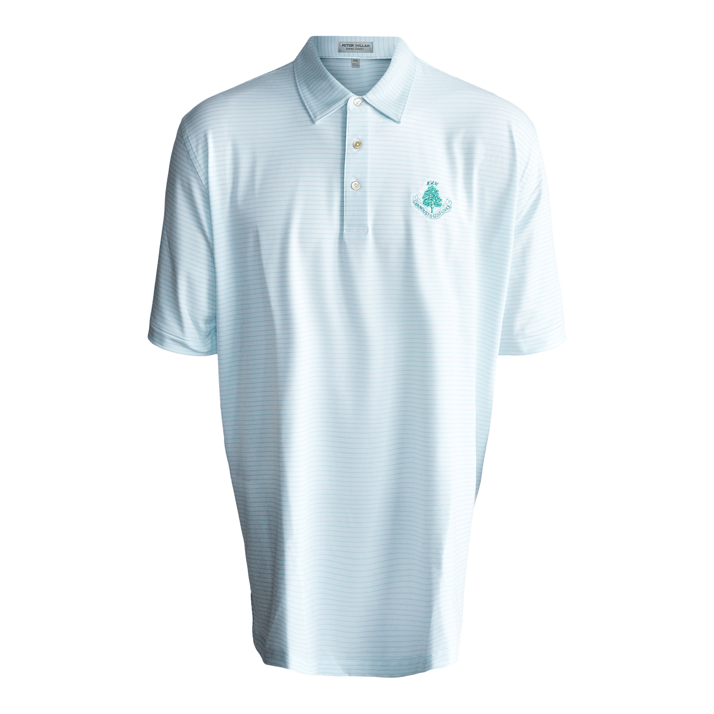 Hemlock Performance Polo Shirt - White/Cabana Blue