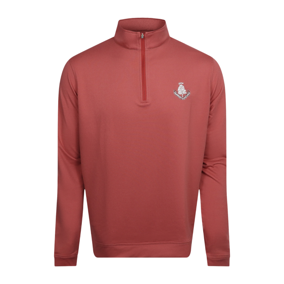 Perth Melange Performance 1/4 Zip - Chilli Red