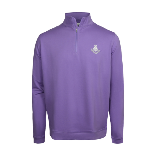 Perth Melange Performance 1/4 Zip - Purple Iris