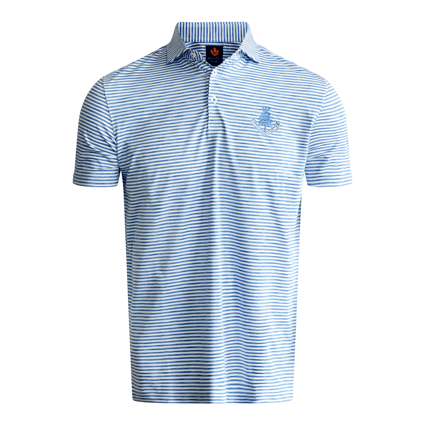 Owen Stripe Polo - Ultra Marine/White