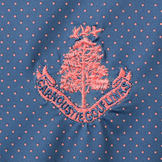 Pattern Polo Shirt - Navy/Peony