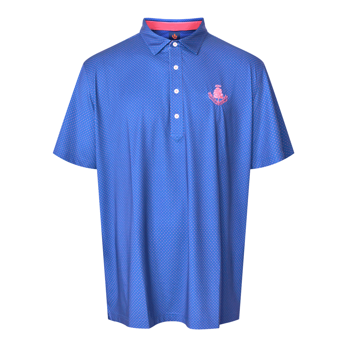 Pattern Polo Shirt - Navy/Peony