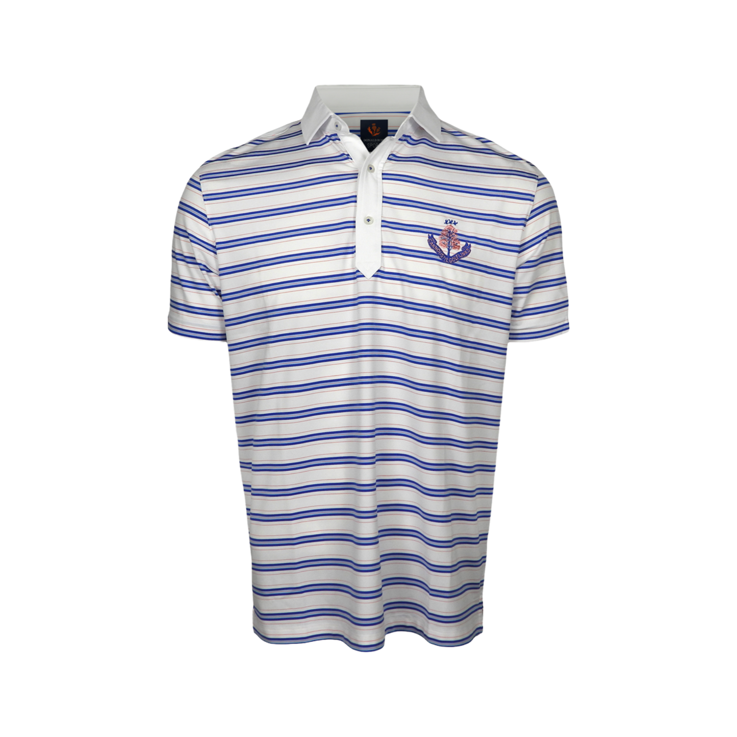 Peirre Performance Polo Shirt - White/Royal Multi