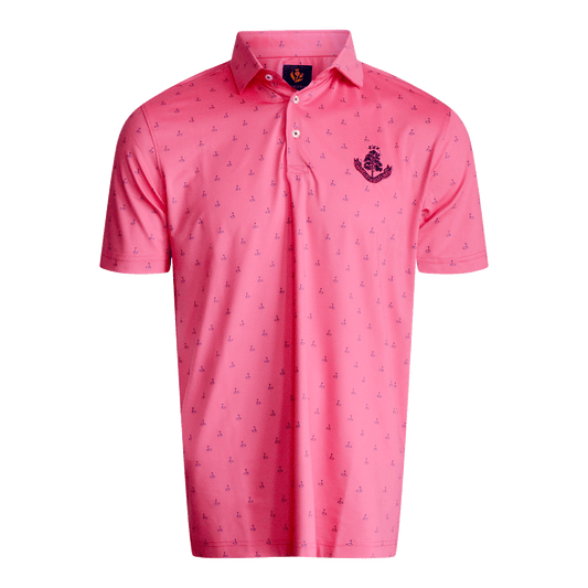 Douglas Polo Shirt - 545 Raspberry/Navy