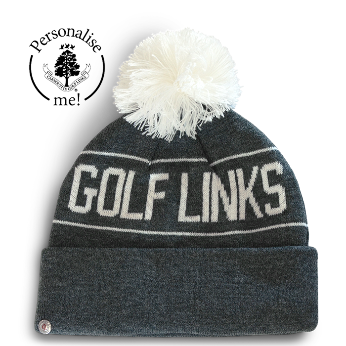 Beanie Hat - Carcoal/White