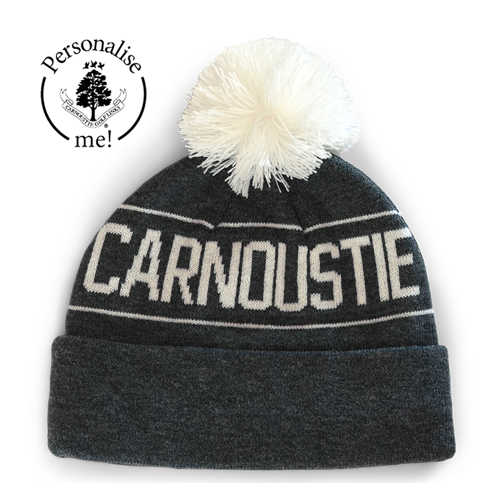 Beanie Hat - Carcoal/White