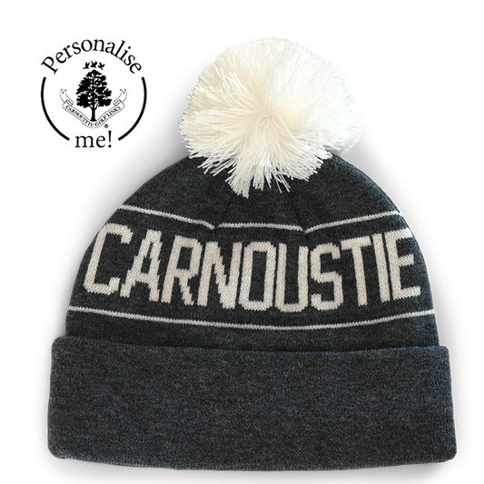 Beanie Hat - Carcoal/White